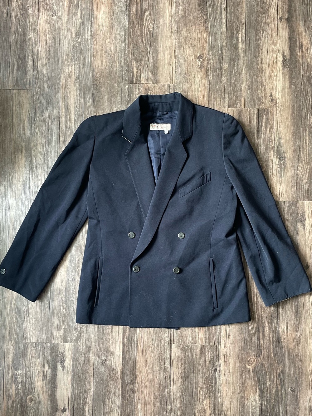 Vintage G. Gucci Double-Breasted Navy Blazer Made in Italy